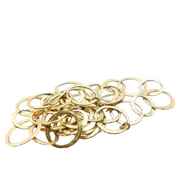 Vintage KJL Circle Link Chain Belt or Necklace with Gold Tone Hook Clasp, Chic main image 2